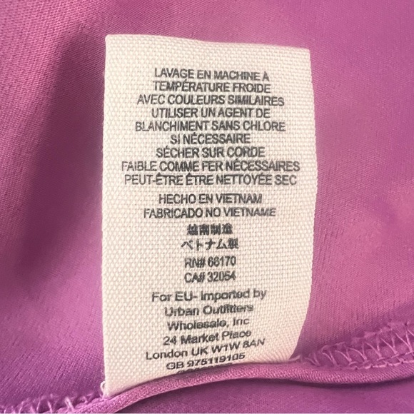 Free People Be My Baby Ruched Front Elbow Sleeve Dress Size 8 Pink - Picture 11 of 11